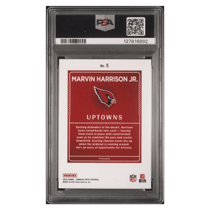Marvin Harrison Jr PSA 10 2024 Panini Donruss Optic Uptowns Rookie RC Card #5
