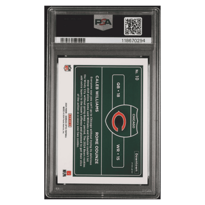 Caleb WIlliams / Rome Odunze PSA 10 2024 Panini Donruss Optic Downtown Duos Rookie RC Card #10