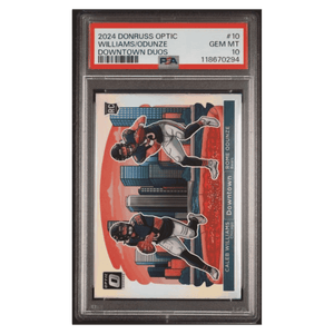 Caleb WIlliams / Rome Odunze PSA 10 2024 Panini Donruss Optic Downtown Duos Rookie RC Card #10