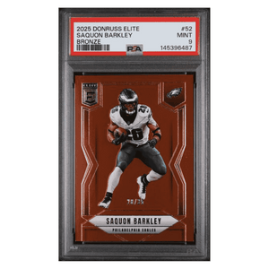 Saquon Barkley PSA 9 2025 Panini Donruss Elite Bronze #d/ 35 Card #52
