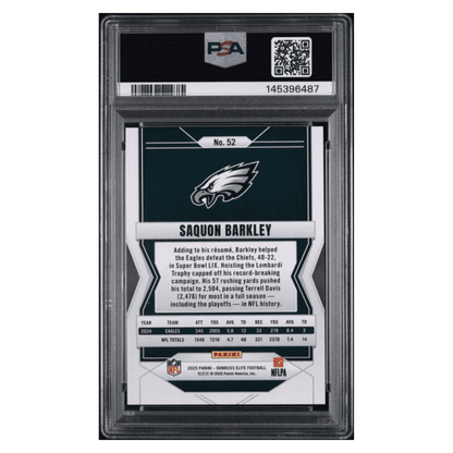 Saquon Barkley PSA 9 2025 Panini Donruss Elite Bronze #d/ 35 Card #52