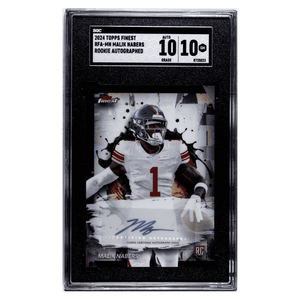 Malik Nabers SGC 10 2024 Topps Finest Rookie Autographed Card #RFA-MN