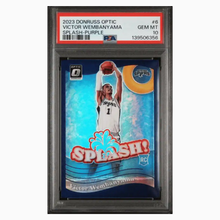 Victor Wembanyama PSA 10 2023 Panini Donruss Optic Splash - Purple Rookie RC Card #6
