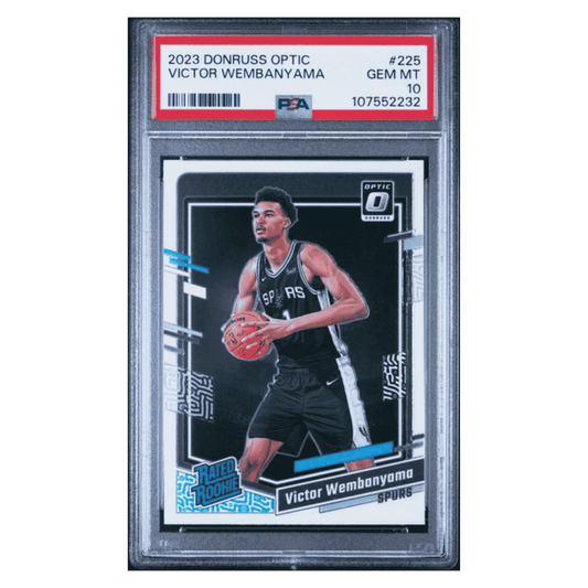 Victor Wembanyama PSA 10 2023 Panini Donruss Optic Rated Rookie RC Card #225