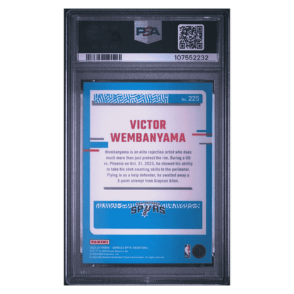 Victor Wembanyama PSA 10 2023 Panini Donruss Optic Rated Rookie RC Card #225