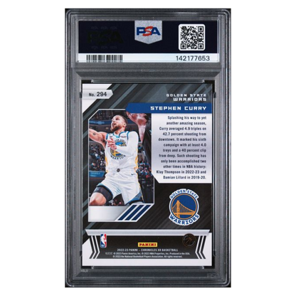 Steph Curry PSA 9 2022 Panini Chronicles Red #d/ 149 Card #294