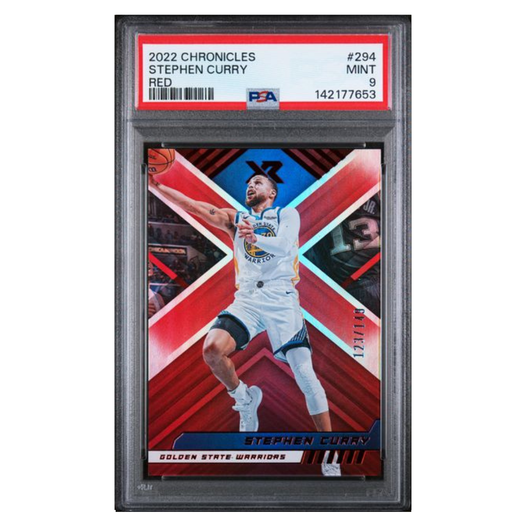 Steph Curry PSA 9 2022 Panini Chronicles Red #d/ 149 Card #294