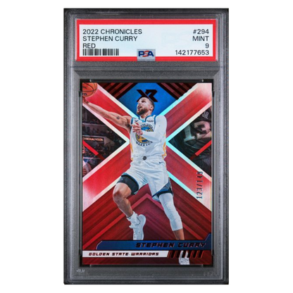 Steph Curry PSA 9 2022 Panini Chronicles Red #d/ 149 Card #294