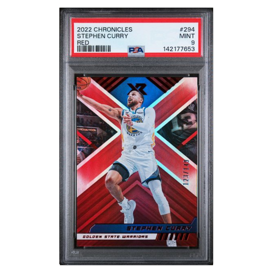 Steph Curry PSA 9 2022 Panini Chronicles Red #d/ 149 Card #294