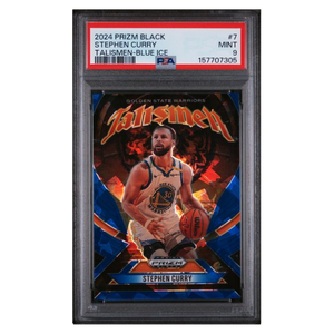 Steph Curry PSA 9 2024 Panini Prizm Black Talismen- Blue Ice Card #7