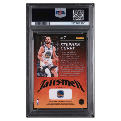 Steph Curry PSA 9 2024 Panini Prizm Black Talismen- Blue Ice Card #7