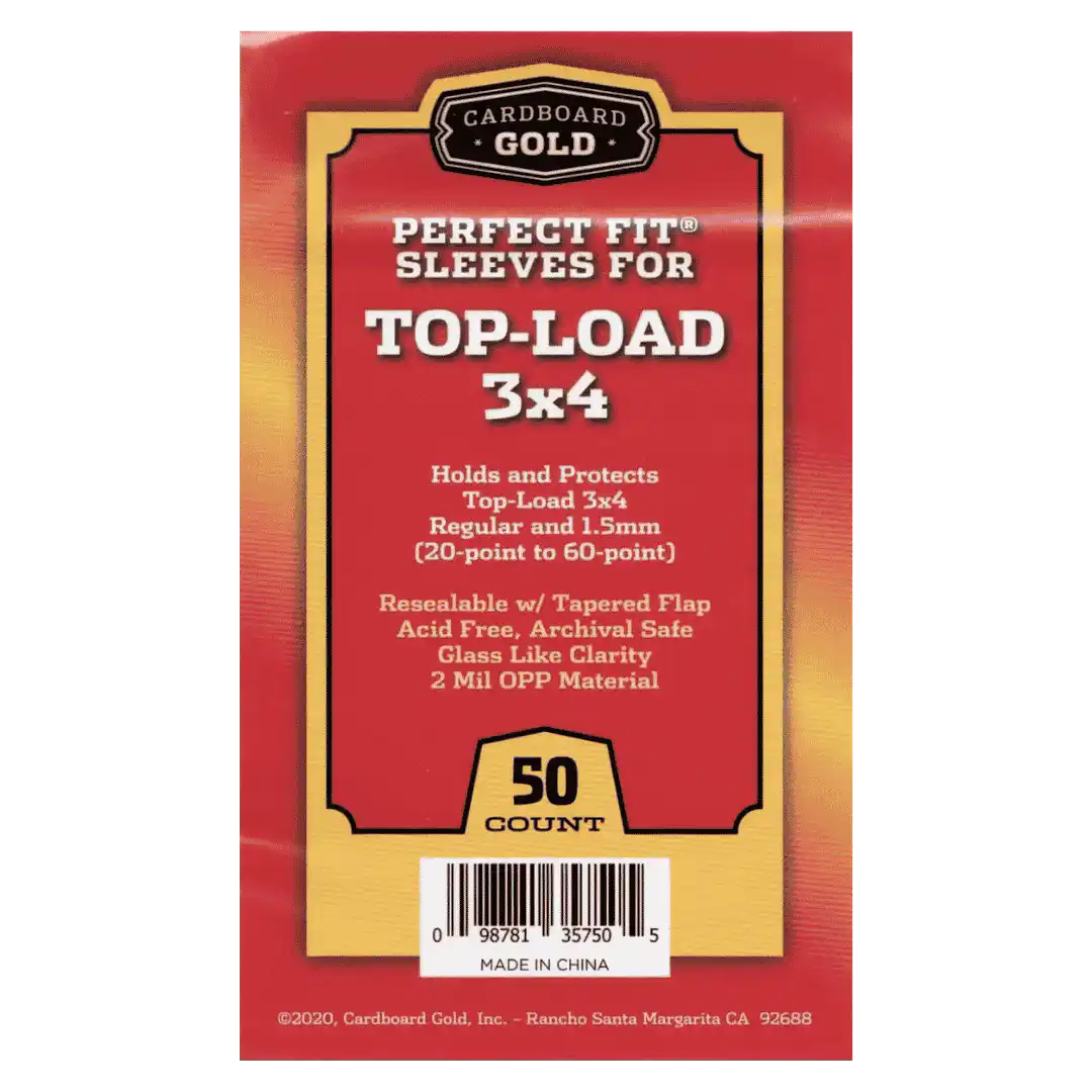 Perfect Fit Sleeves for Top-Load 3x4 - 50 Count