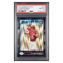 Jayden Daniels PSA 10 2024 Panini Donruss Optic Purple Shock Rated Rookie Card #248
