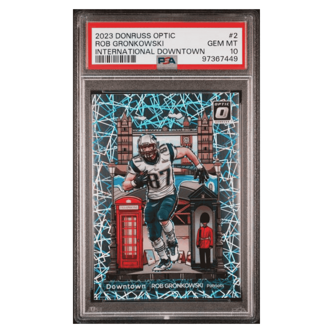Rob Gronkowski PSA 10 2023 Panini Donruss Optic International Downtown Card #2