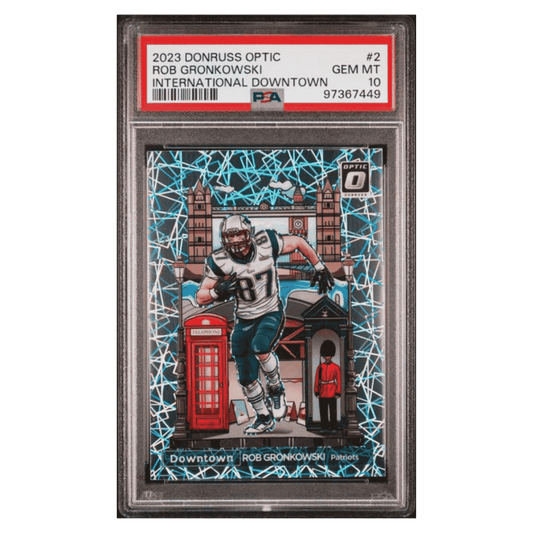 Rob Gronkowski PSA 10 2023 Panini Donruss Optic International Downtown Card #2