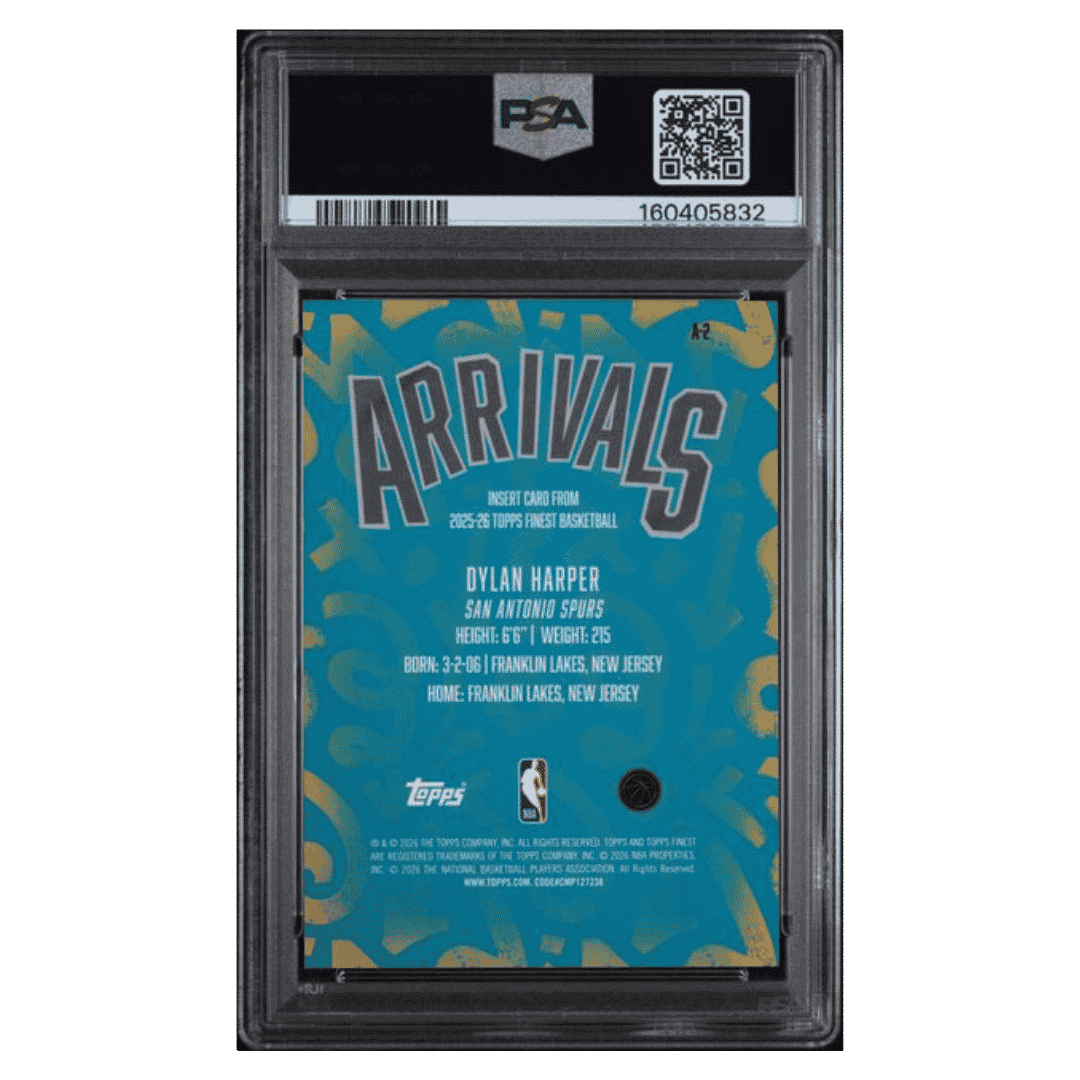 Dylan Harper PSA 9 2025 Topps Finest Arrivals Gold Refractor #d/ 50 Card #A-2