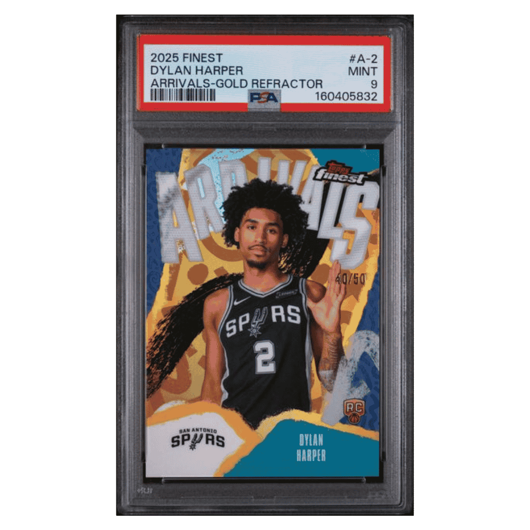 Dylan Harper PSA 9 2025 Topps Finest Arrivals Gold Refractor #d/ 50 Card #A-2
