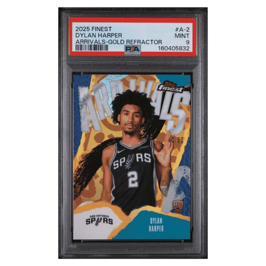 Dylan Harper PSA 9 2025 Topps Finest Arrivals Gold Refractor #d/ 50 Card #A-2