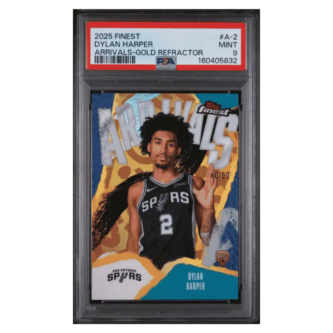 Dylan Harper PSA 9 2025 Topps Finest Arrivals Gold Refractor #d/ 50 Card #A-2