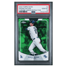 Shohei Ohtani PSA 10 2024 Topps 50/50 Chrome Green Refractor #d/ 99 Card #2