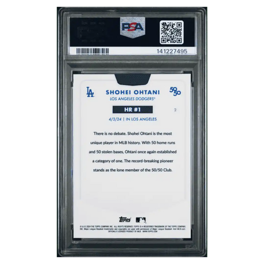 Shohei Ohtani PSA 10 2024 Topps 50/50 Chrome Green Refractor #d/ 99 Card #2