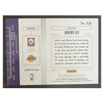 
Jeremy Lin 2014-15 Panini National Treasures Timelines Game Worn Patch