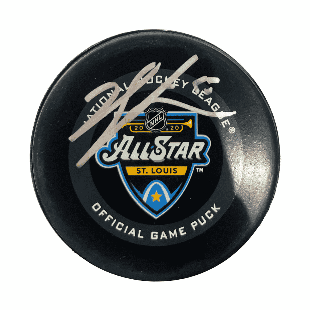 Jordan Binnington St Louis Blues Autographed 2020 All Star Game Official Game Puck - Fanatics COA
