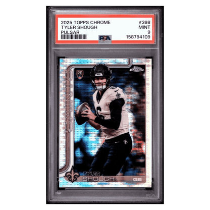 Tyler Shough PSA 9 2025 Topps Chrome Pulsar Rookie RC Card #398