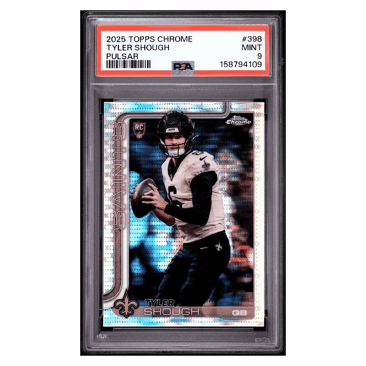 Tyler Shough PSA 9 2025 Topps Chrome Pulsar Rookie RC Card #398
