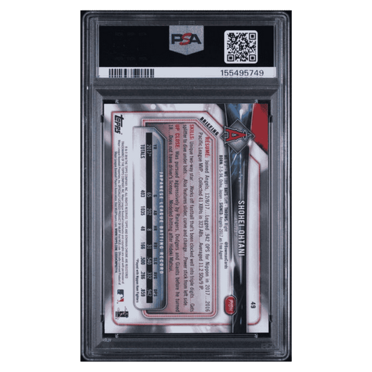Shohei Ohtani PSA 9 2018 Topps Bowman Card #49