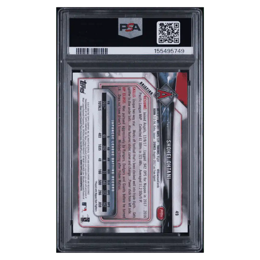 Shohei Ohtani PSA 9 2018 Topps Bowman Card #49