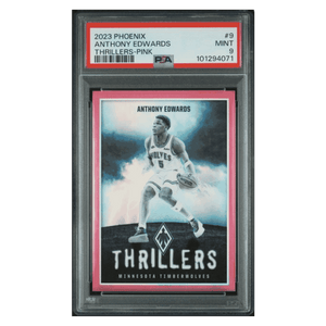 Anthony Edwards PSA 9 2023 Panini Phoenix Thrillers Pink #d/ 99 Card #9