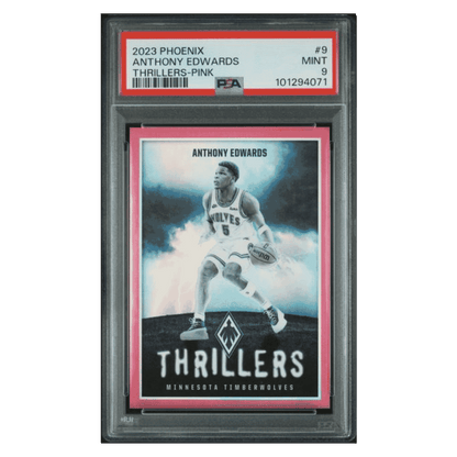 Anthony Edwards PSA 9 2023 Panini Phoenix Thrillers Pink #d/ 99 Card #9