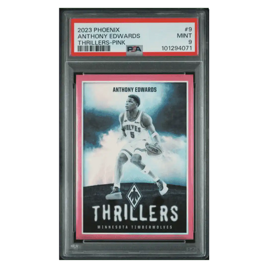 Anthony Edwards PSA 9 2023 Panini Phoenix Thrillers Pink #d/ 99 Card #9