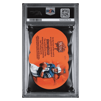 Peyton Manning PSA 9 2025 Leaf Metal Halloween Pumpkin Autograph Red Flood #1/ 1 Card #P-PM1