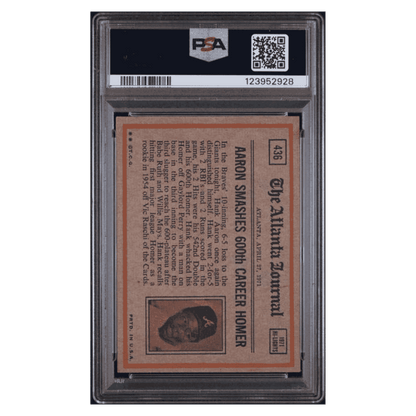 Reggie Jackson PSA 6 1972 Topps In Action Card #436