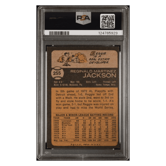 Reggie Jackson PSA 6 1973 Topps Card #255