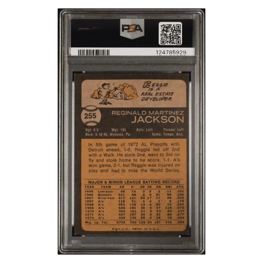 Reggie Jackson PSA 6 1973 Topps Card #255