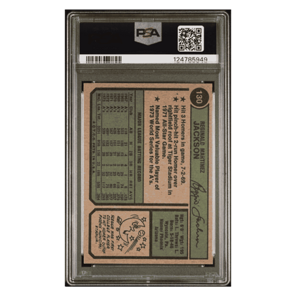 Reggie Jackson PSA 7 1974 Topps Card #130