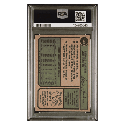 Reggie Jackson PSA 7 1974 Topps Card #130