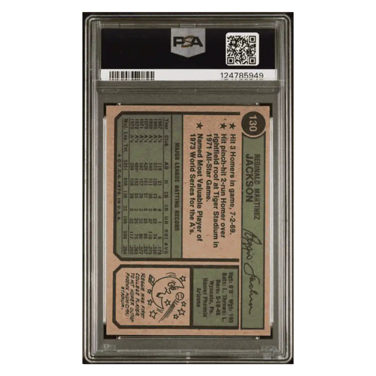 Reggie Jackson PSA 7 1974 Topps Card #130