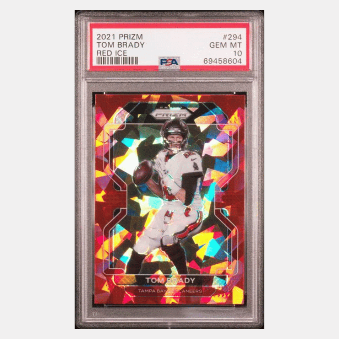 Tom Brady PSA 10 2021 Panini Prizm Red Ice Card #294