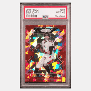 Tom Brady PSA 10 2021 Panini Prizm Red Ice Card #294
