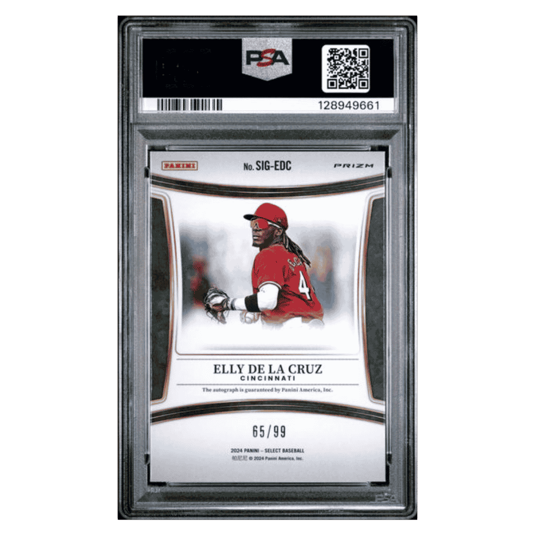 Elly De La Cruz PSA 10 2024 Panini Select Signature Red Prizm #d/ 99 Card #SIGEDC