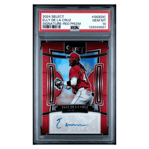 Elly De La Cruz PSA 10 2024 Panini Select Signature Red Prizm #d/ 99 Card #SIGEDC