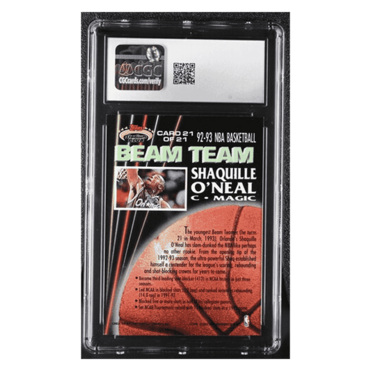 Shaquille O'Neal CGC 9 1992-93 Stadium Club Beam Team Rookie RC Card #21