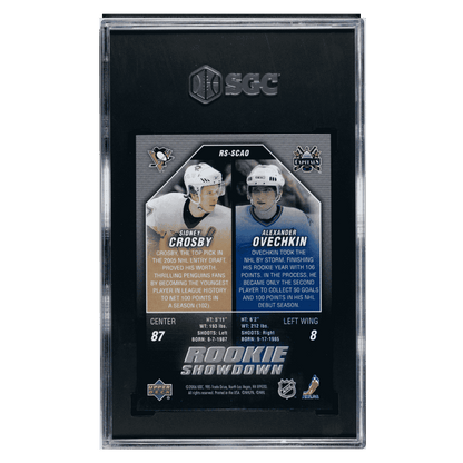 Alexander Ovechkin/ Sidney Crosby SGC 9 2005-06 Upper Deck Rookie Showdown Fleer Card #RS-SCAO