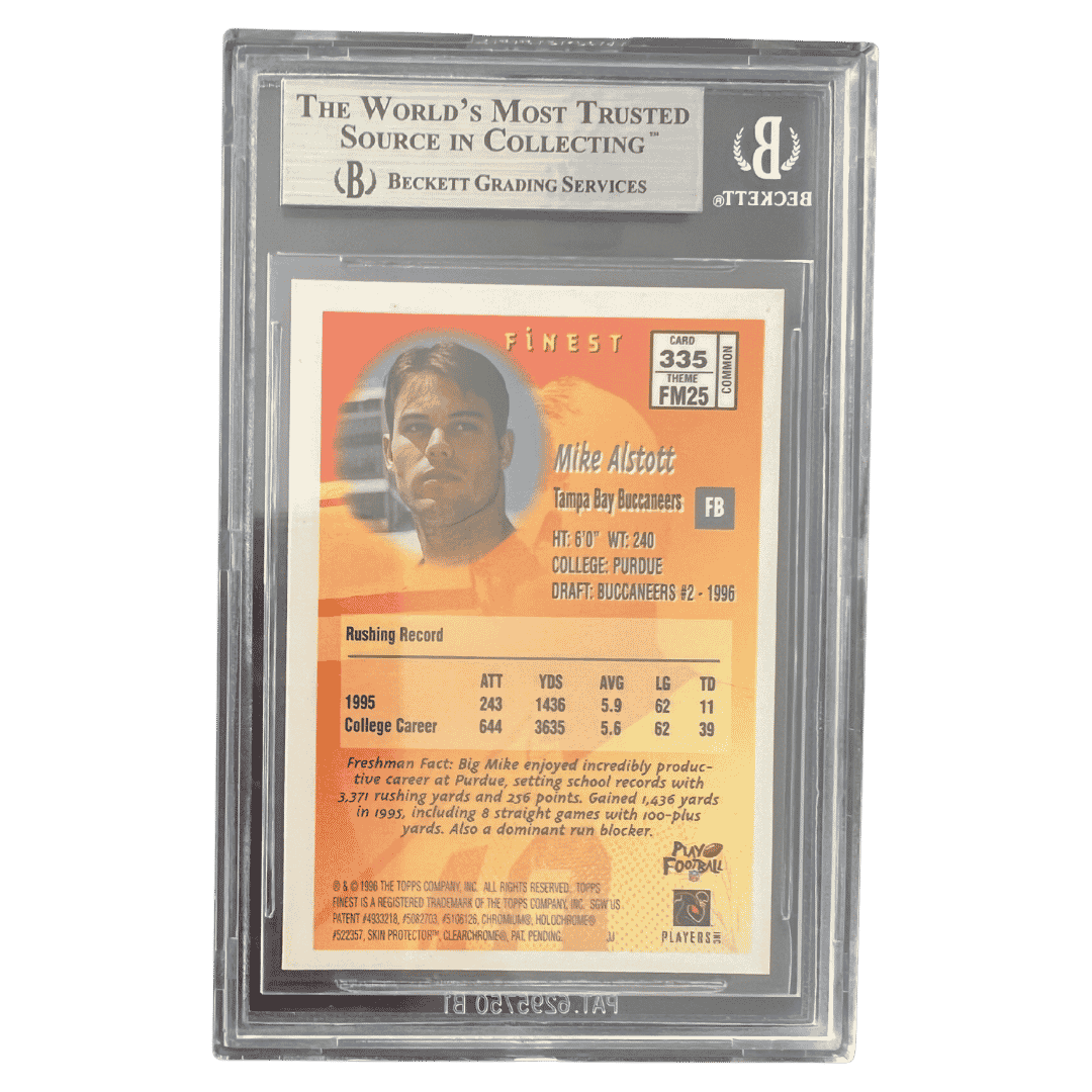 Mike Alstott BGS 9 1996 Topps Finest Freshman Card #B335