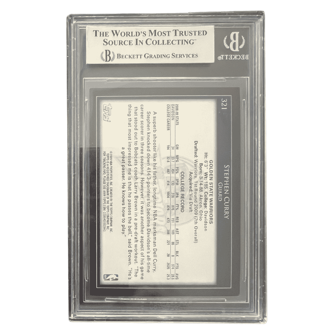 Steph Curry 2009 Topps Rookie Reprint Autograph Card #321