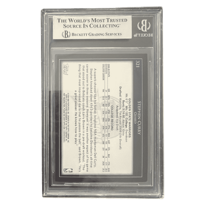 Steph Curry 2009 Topps Rookie Reprint Autograph Card #321